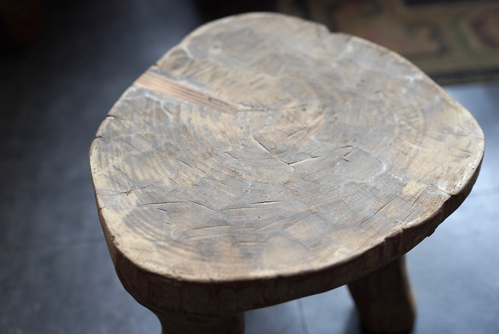 サムネイル： India antique tribal stool b