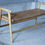 サムネイル： India Reclaimed teakwood leather bench
