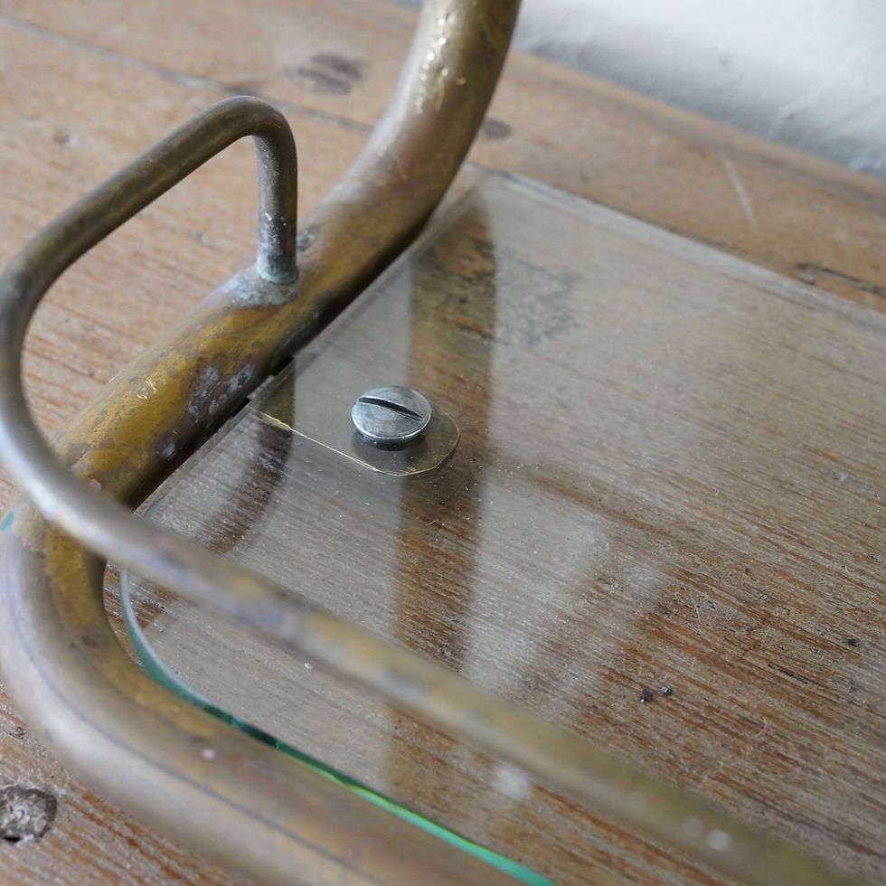 サムネイル： India   brass  framed mirror