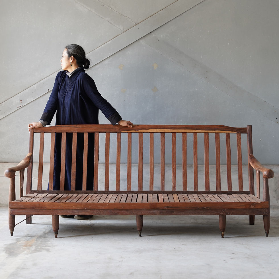 サムネイル： ベトナム ヴィンテージ アカシア 2way ベンチベッド