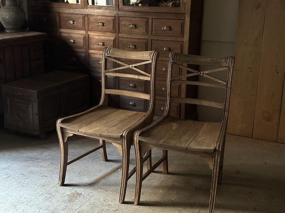 サムネイル： Thailand antique teakwood chair set