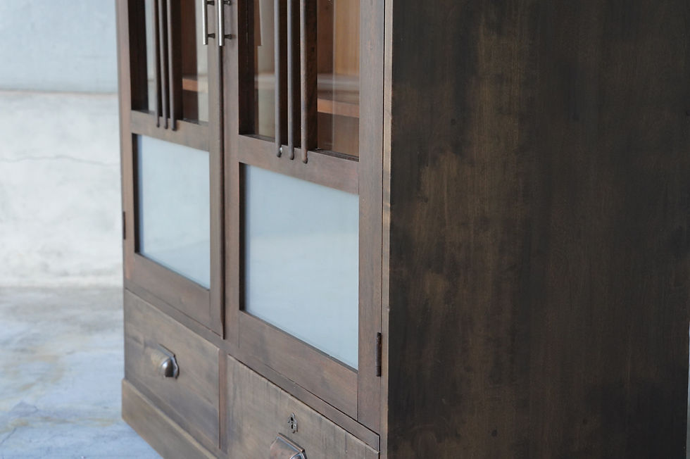 サムネイル： Japan vintage  Glass Pattern cabinet