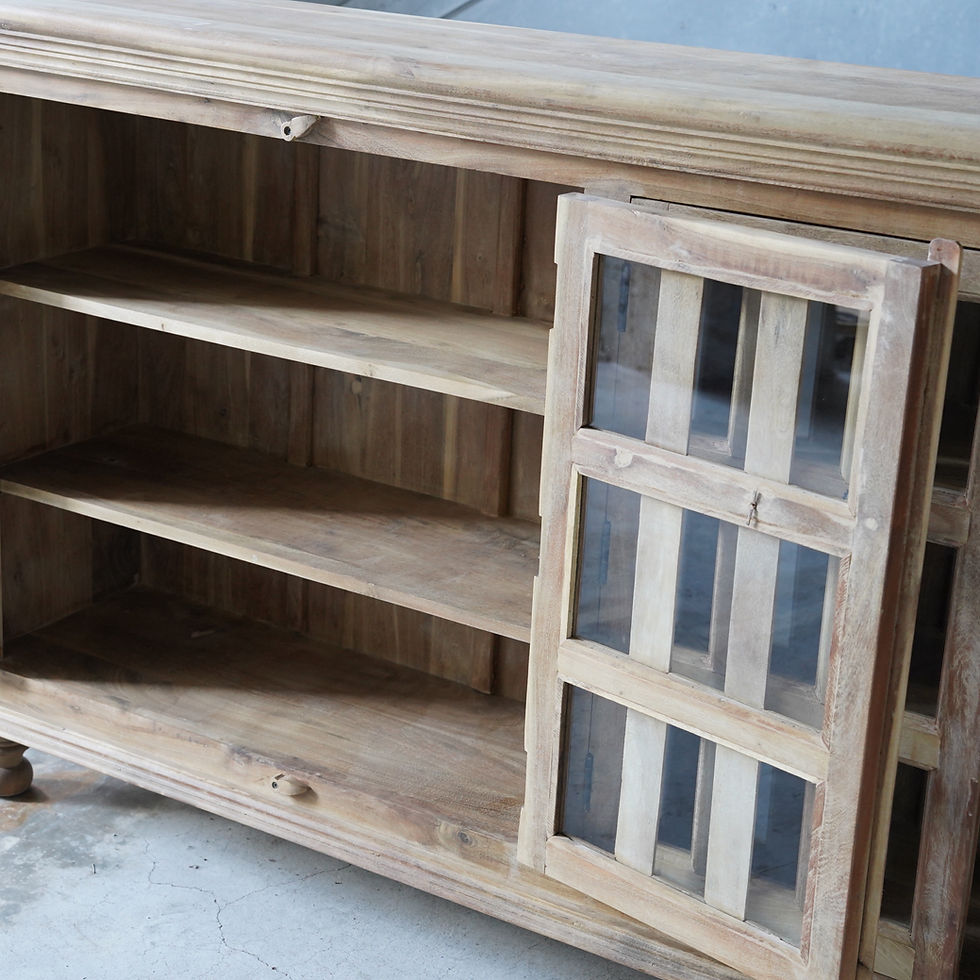 サムネイル： India antique teakwood Reconstructed Counter cabinet