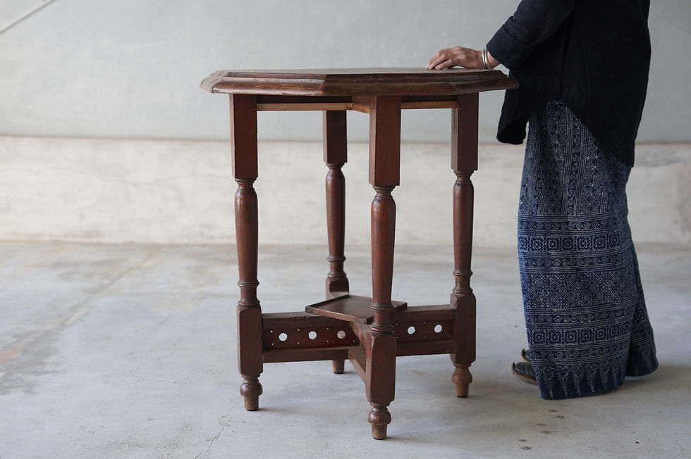 サムネイル： india antique coffee octagonal table