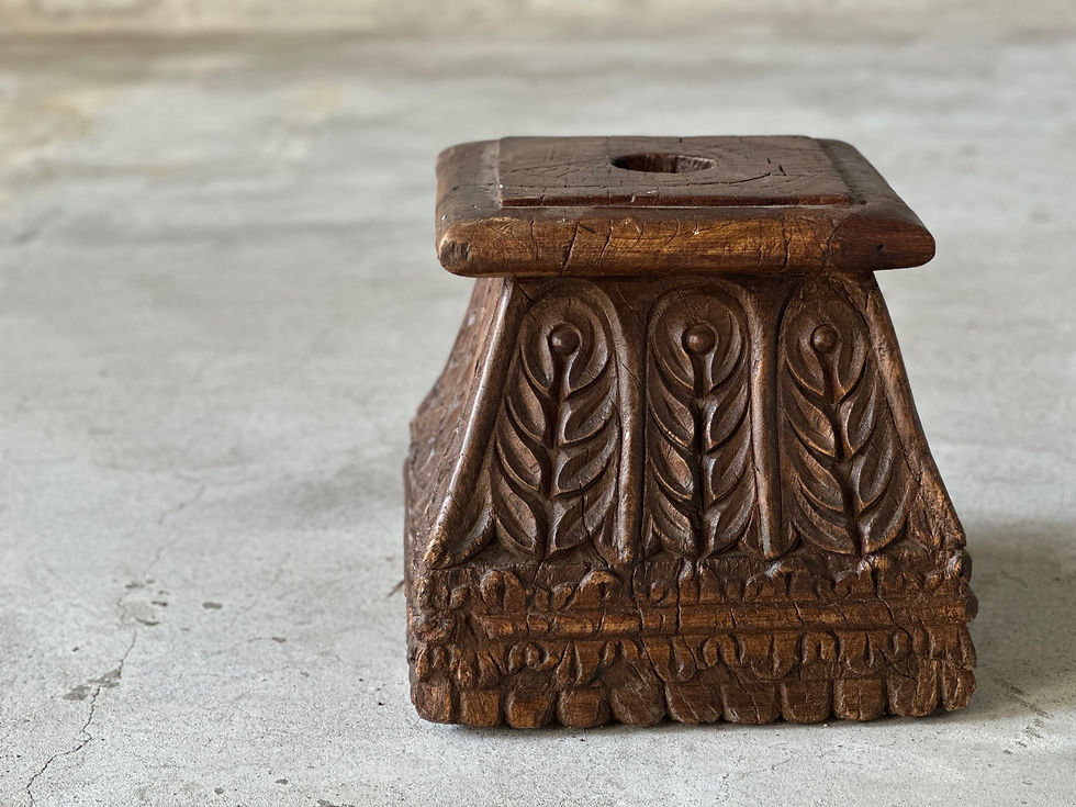 india antique wooden carving stand