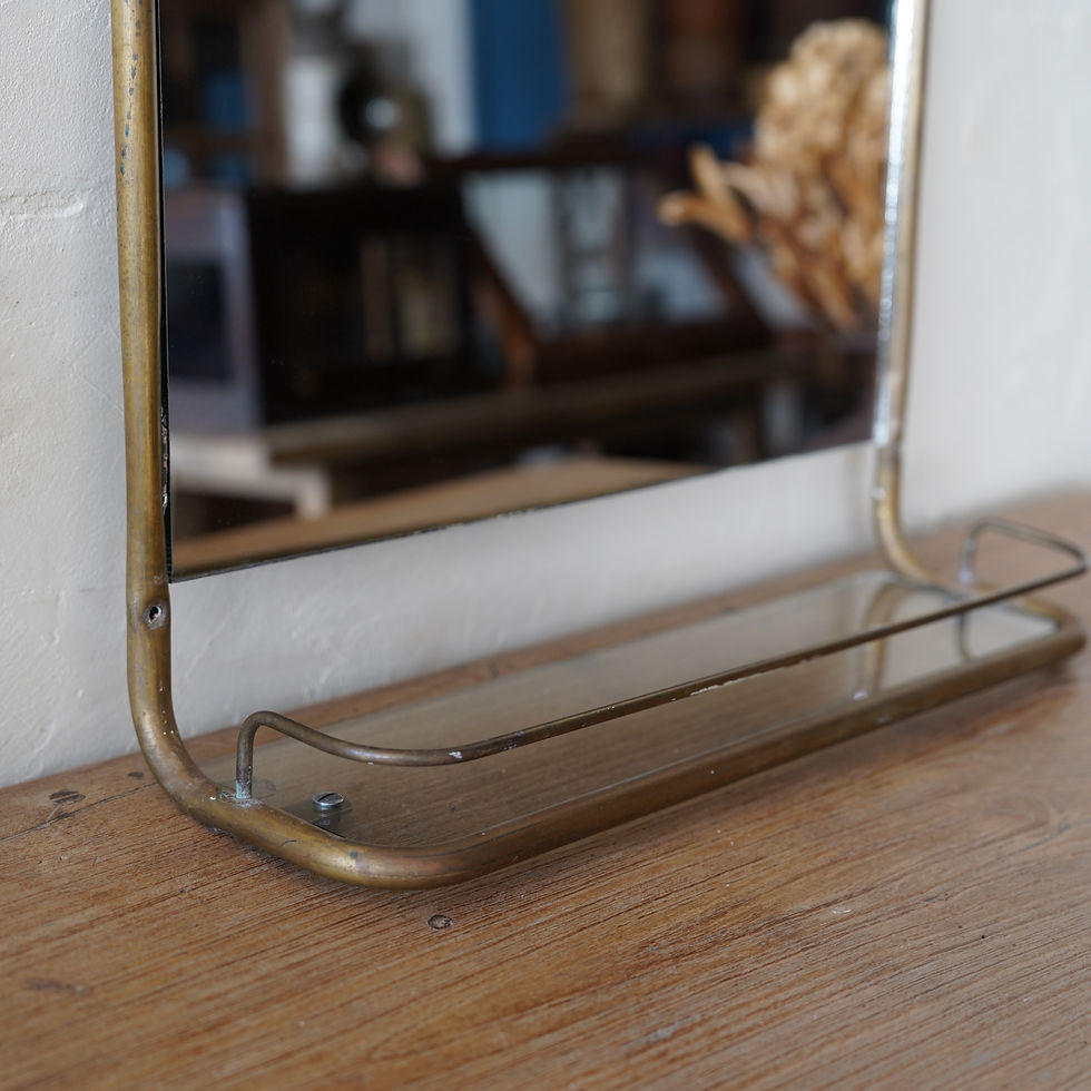 サムネイル： India   brass  framed mirror