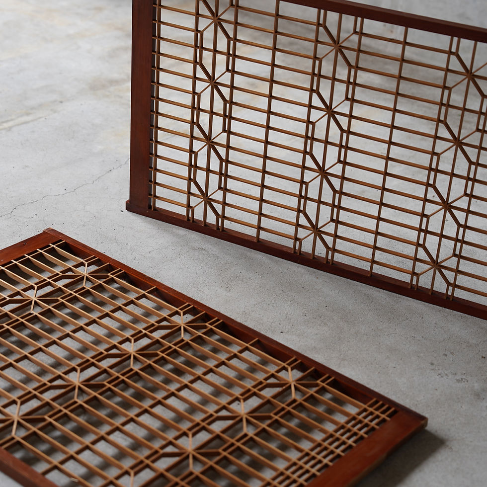 サムネイル： 日本 古民家回収 組子欄間ペア②