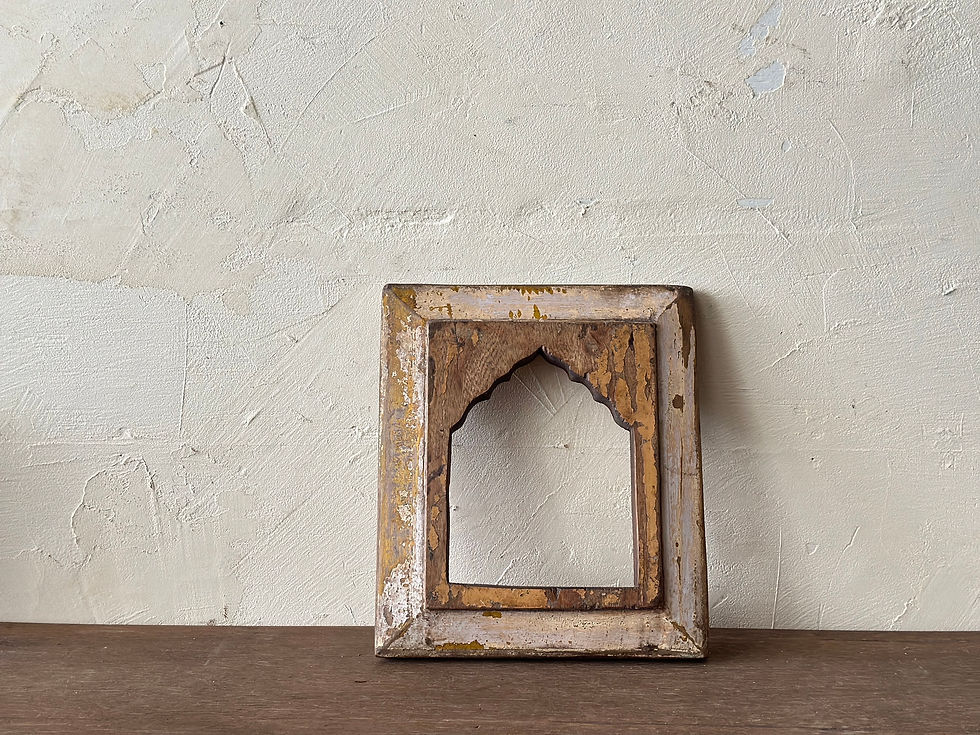 india vintage wooden flame ②