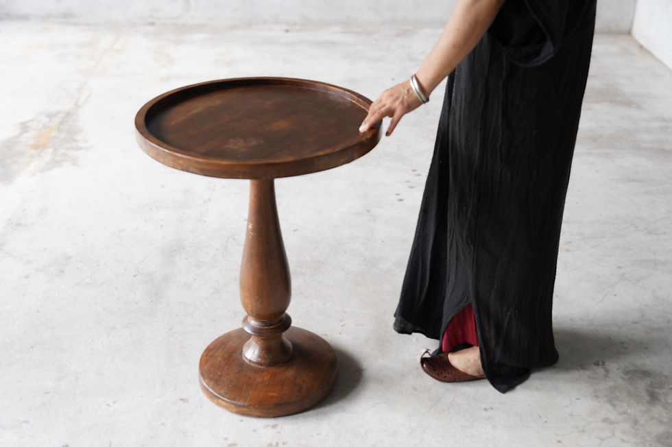 India vintage teakwood side table