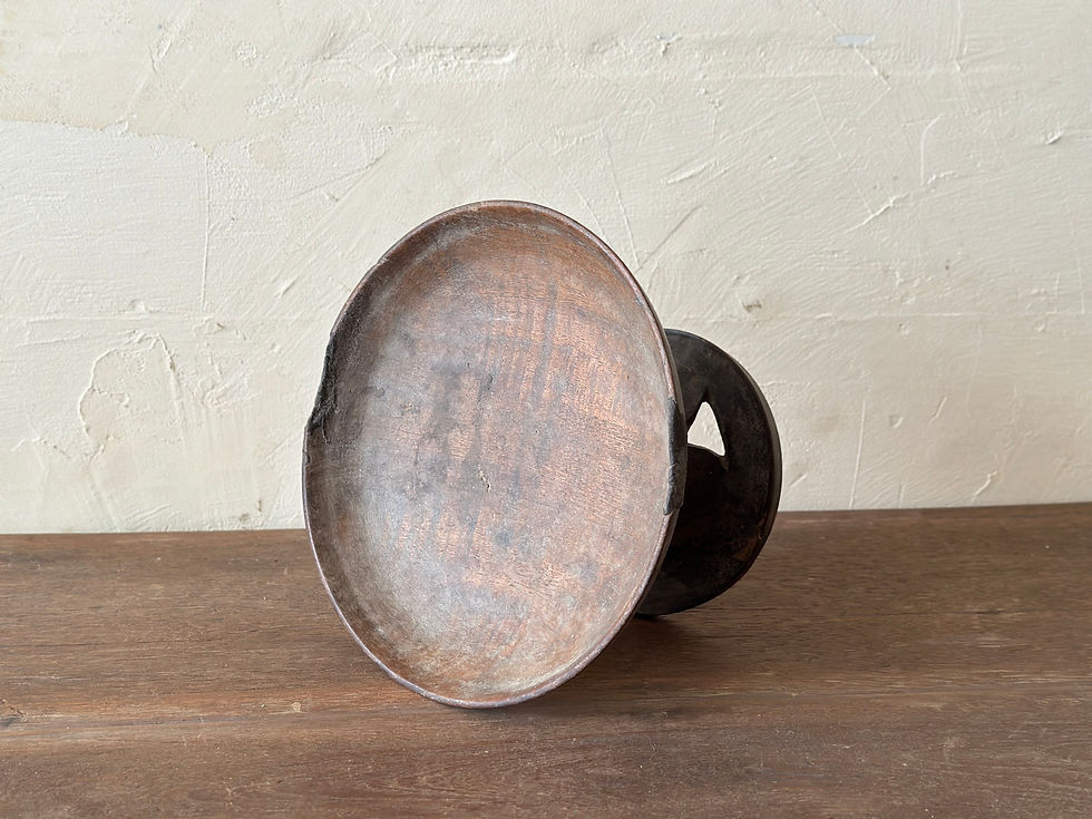 サムネイル： antique wooden High Cup ③
