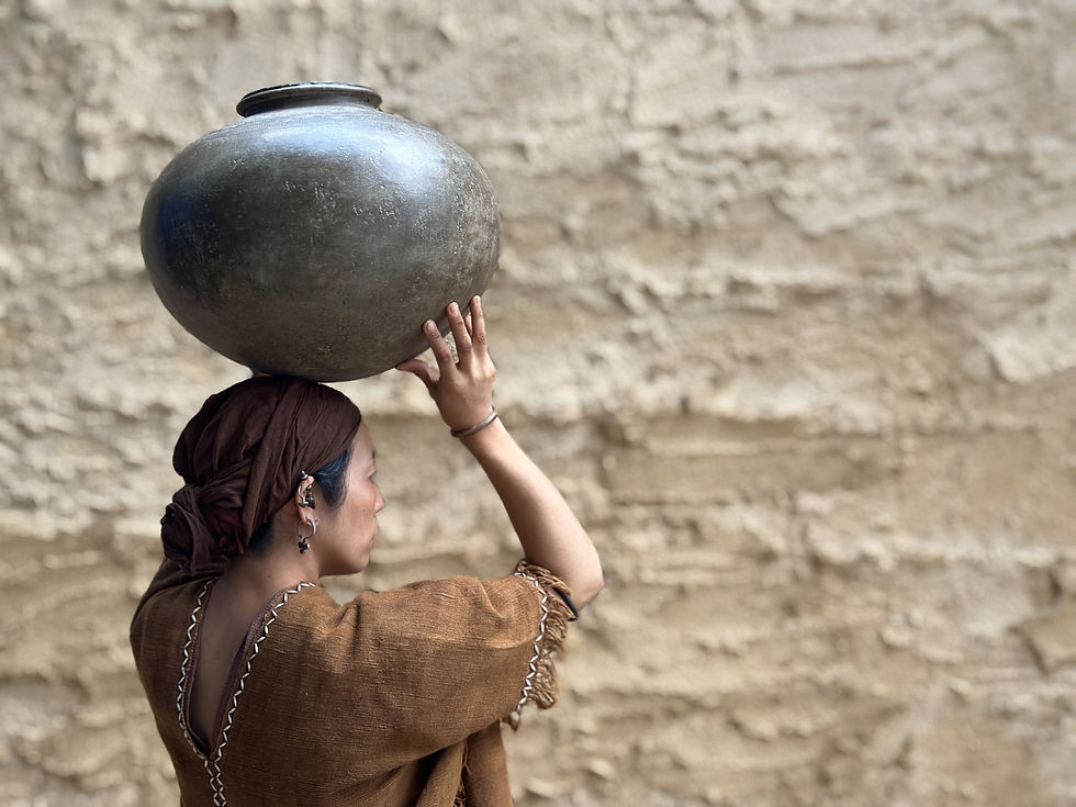 india antique tribal pot