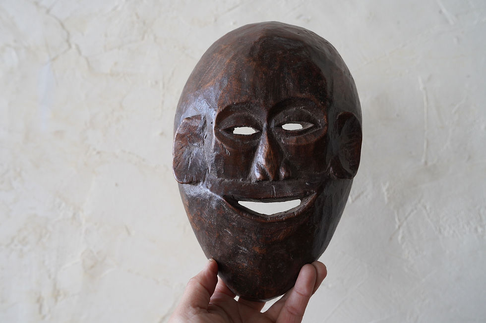 サムネイル： India antique  wooden mask