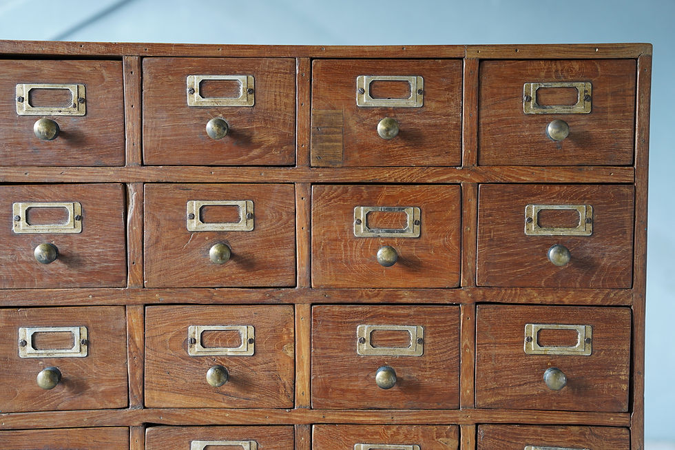 サムネイル： Indian Antique teak medicine chest