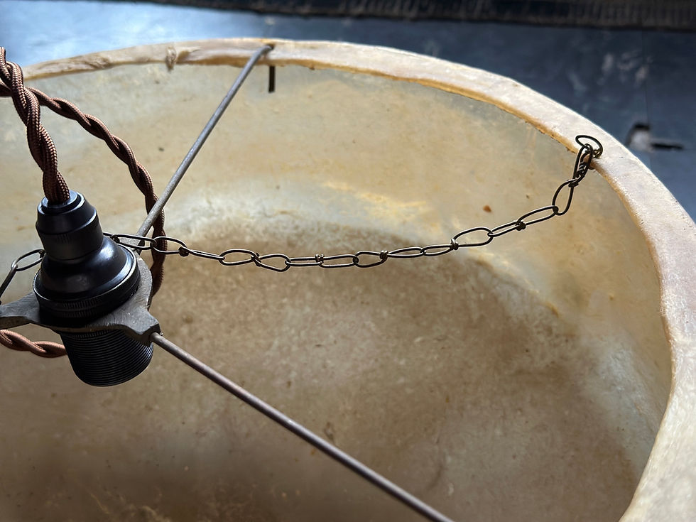 サムネイル： Pakistan vintage camel leather pendant light