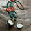 サムネイル： Antique tibetan Tibetan antique coral turquoise silver amulet necklace