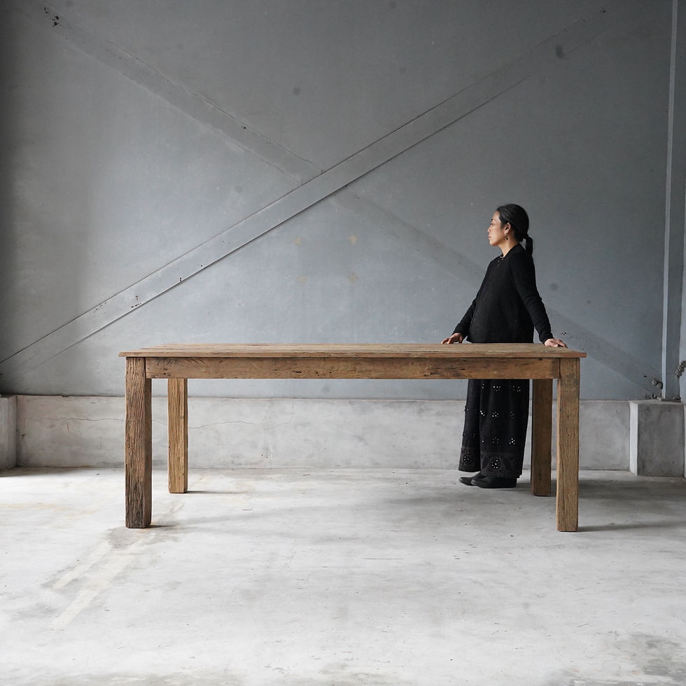 サムネイル： India Antique Indian teak wood Reclaimed dining table