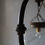 サムネイル： India antique ironstand with glassshade stand light