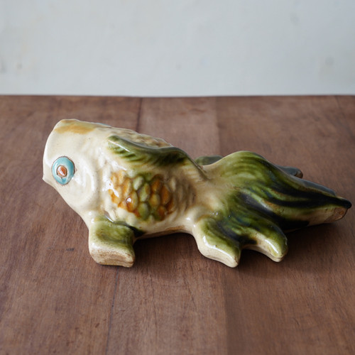 時代古作品❗ベトナム古陶磁器 古安南 安南染付 双魚図 径