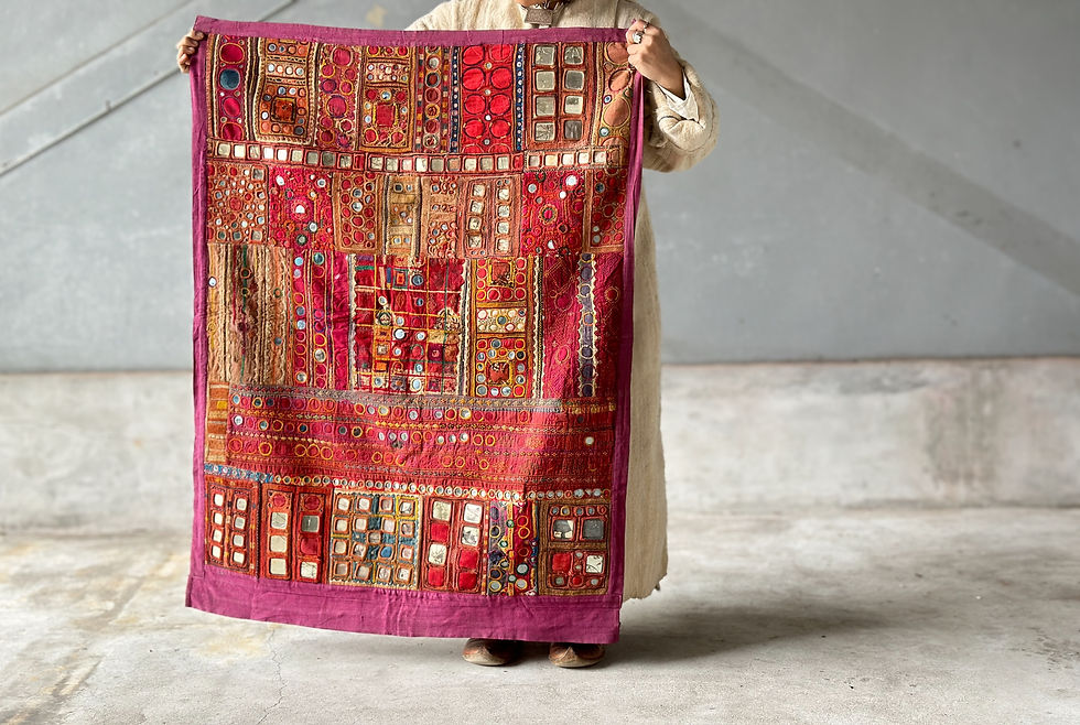 antique patchwork cloth