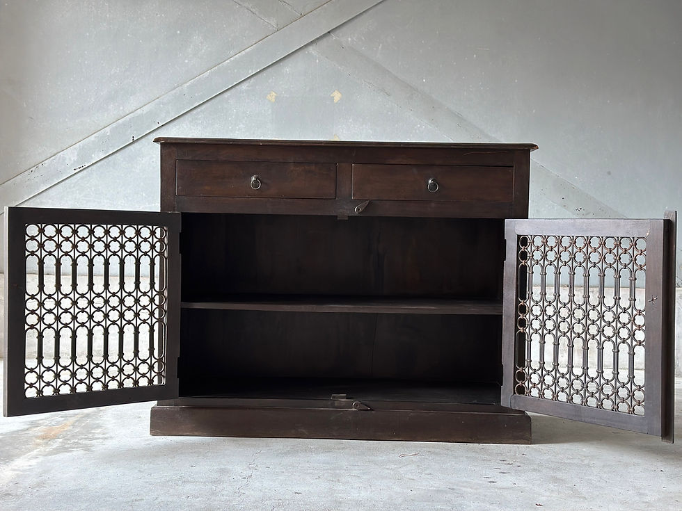 サムネイル： Indian antique reproduction iron decorative door sideboard