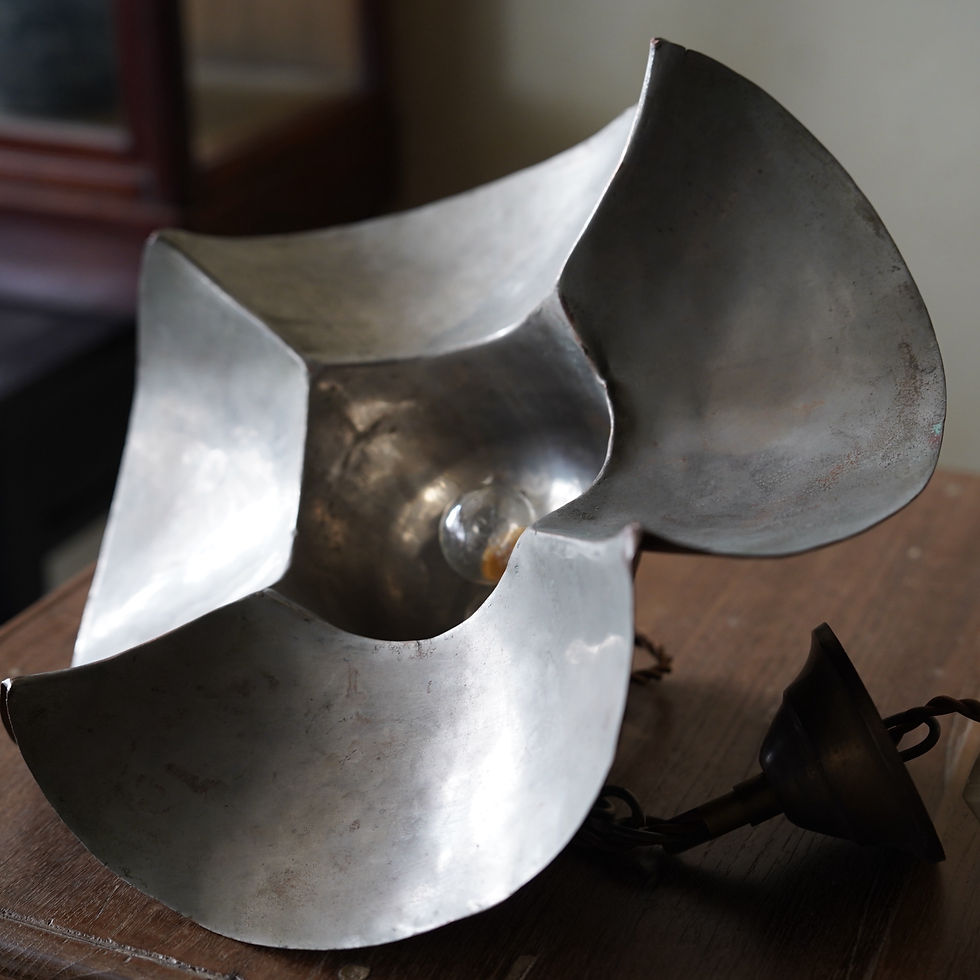 サムネイル： Antique India copper tulip pendant light