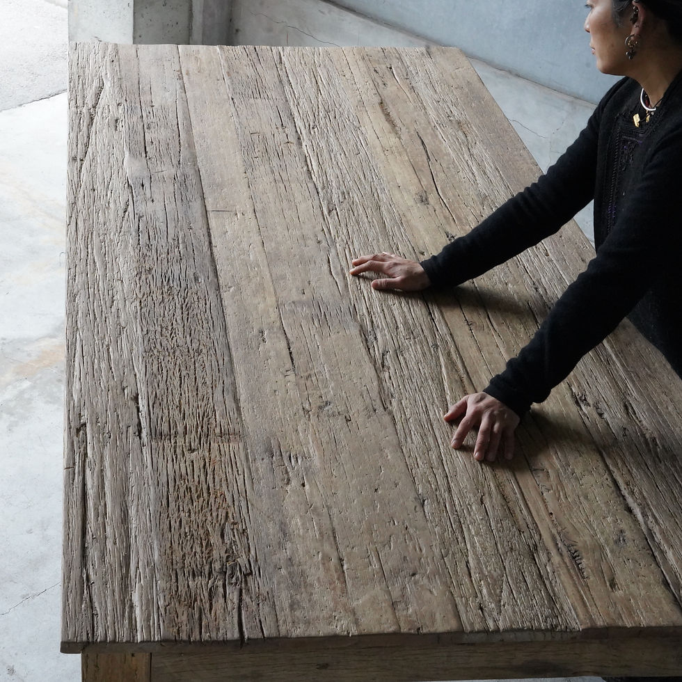 サムネイル： India Antique Indian teak wood Reclaimed dining table
