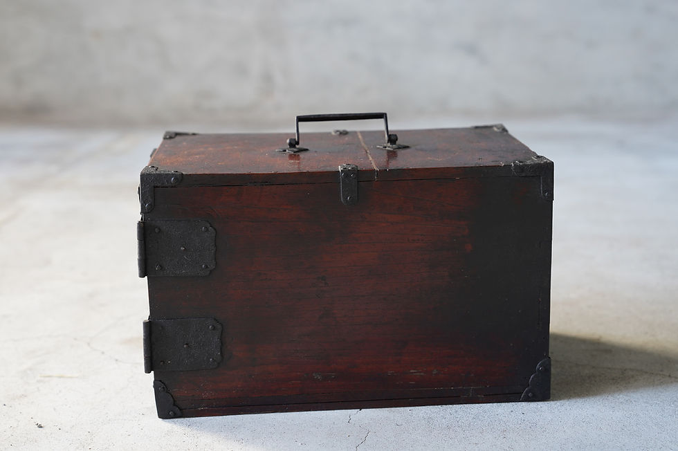 サムネイル： Japan antique wooden cash box