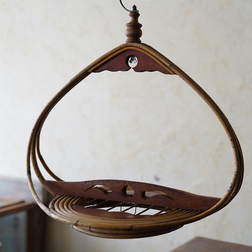 サムネイル： ベトナム ヴィンテージ バンブー鳥籠 ②