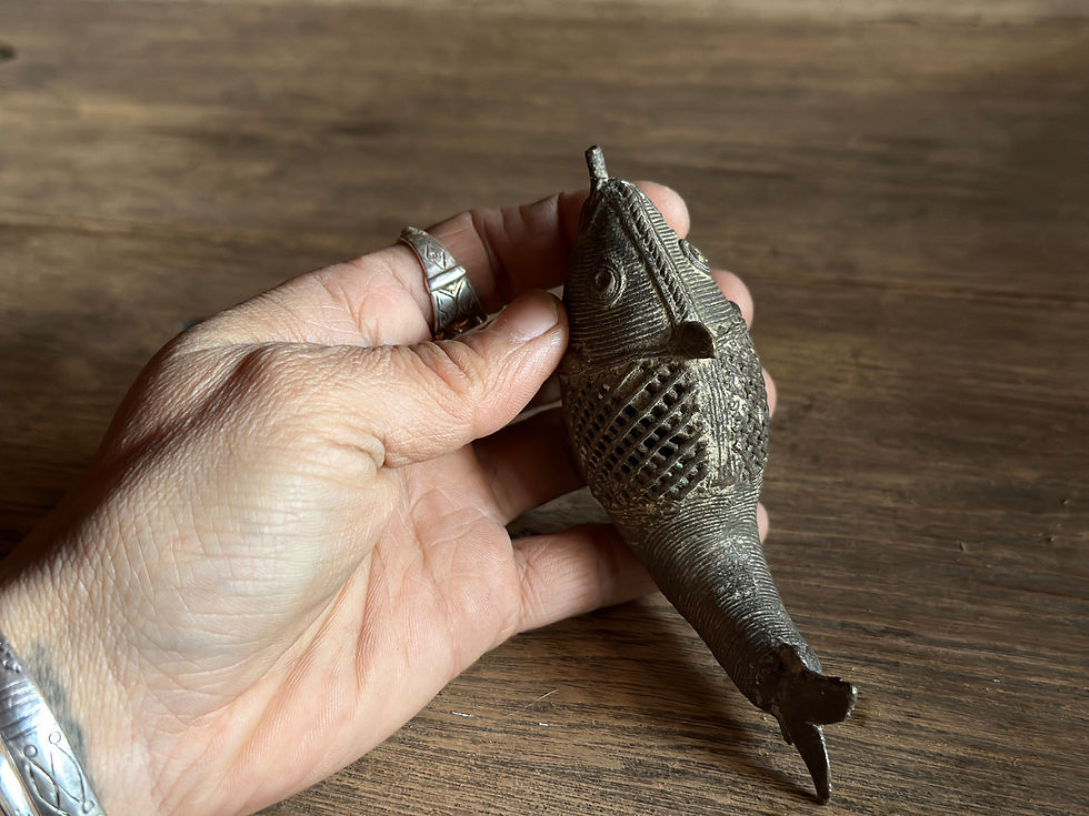 サムネイル： India old brass animal object⑤