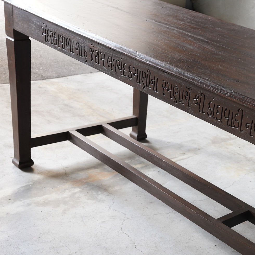 サムネイル： Antique Gujarati dining table from India