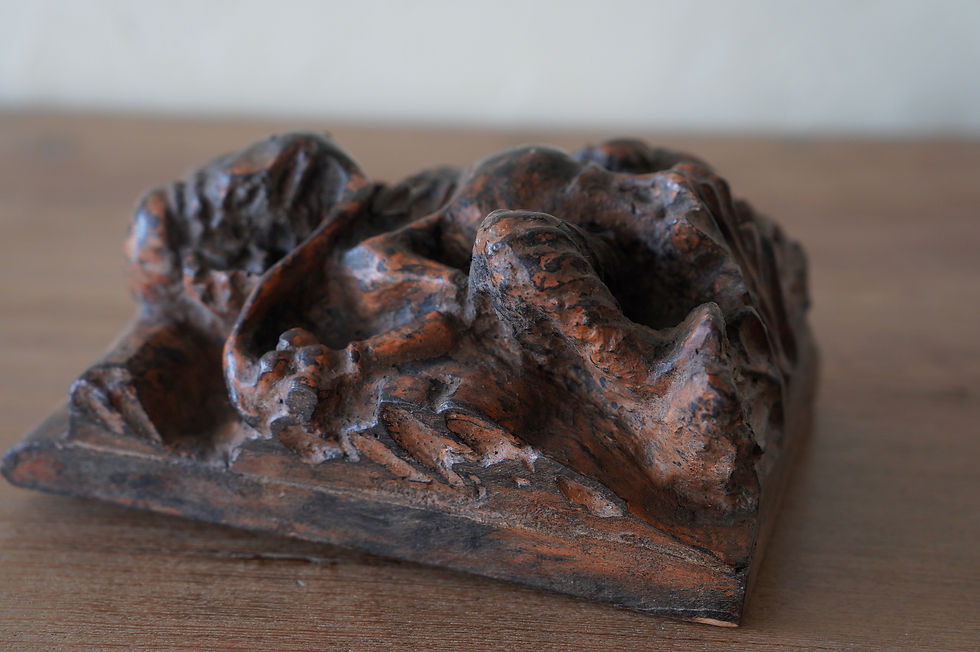 サムネイル： india antique wooden ganesha wall object