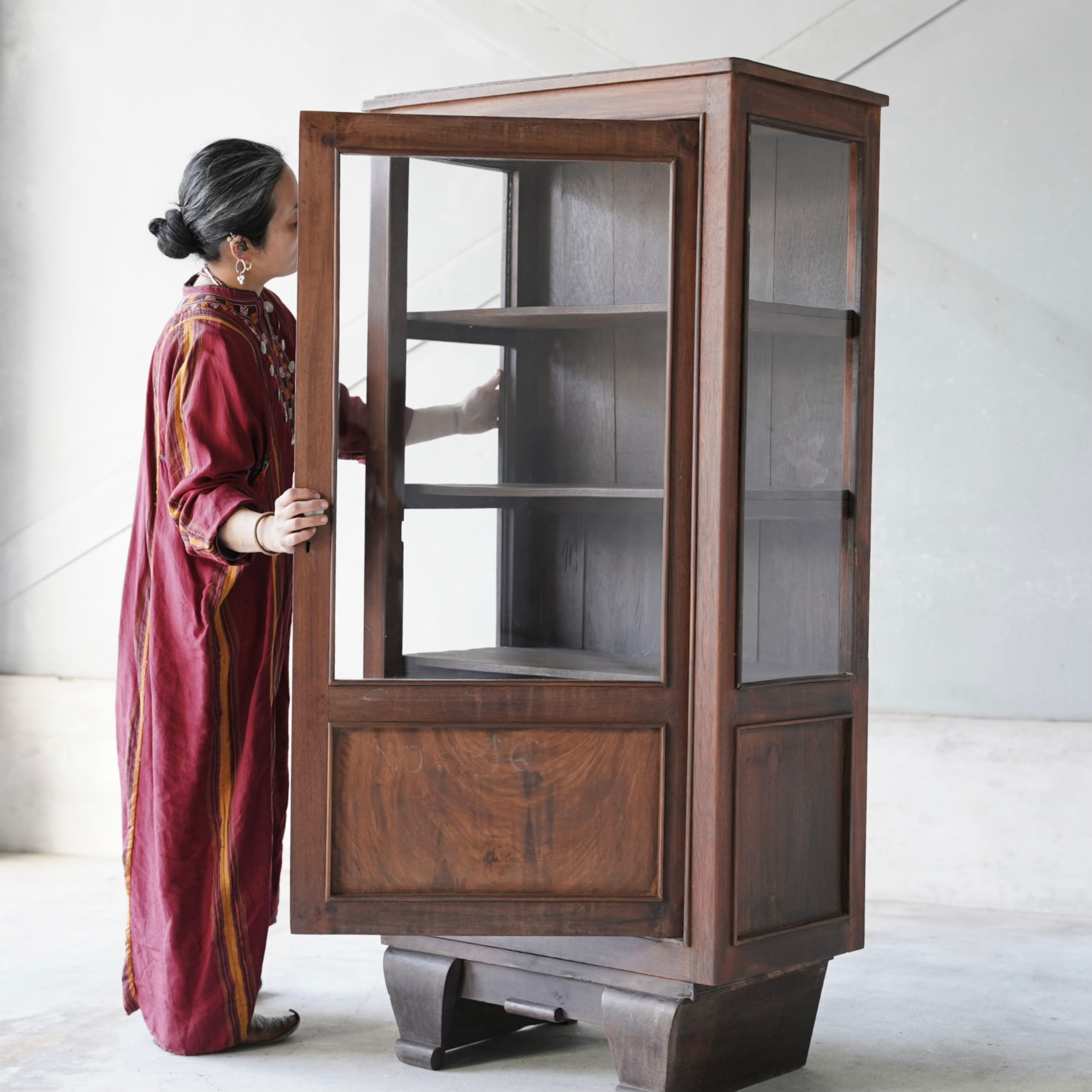 ベトナム アンティーク チーク古材ショーケース