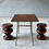 サムネイル： Antique wood iron frame folding table