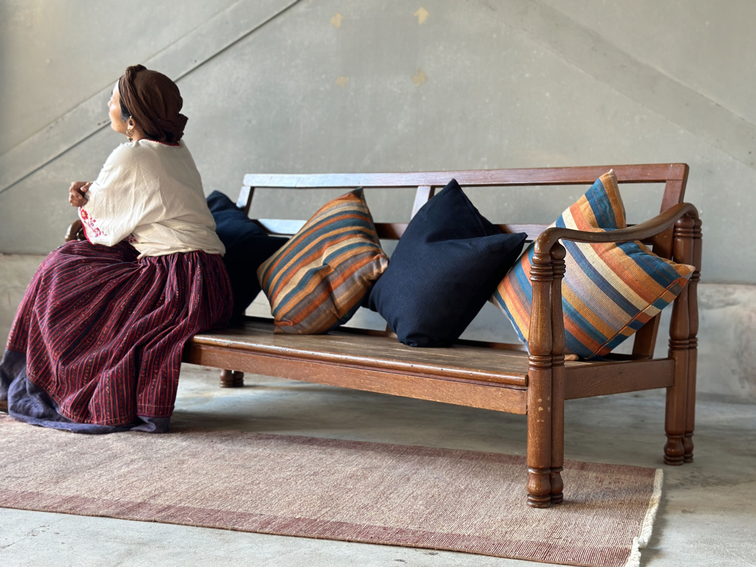 Thailand antique teak bench