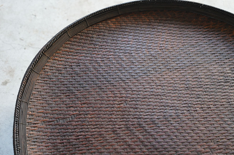 サムネイル： Thailand antique bamboo tea table