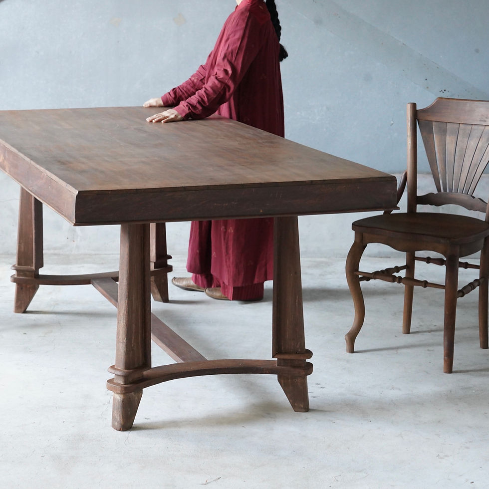 サムネイル： ベトナム ヴィンテージ チーク材 ダイニングテーブル