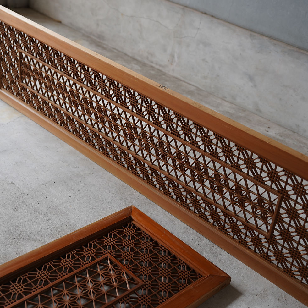 サムネイル： 日本 古民家回収 組子欄間ペア①