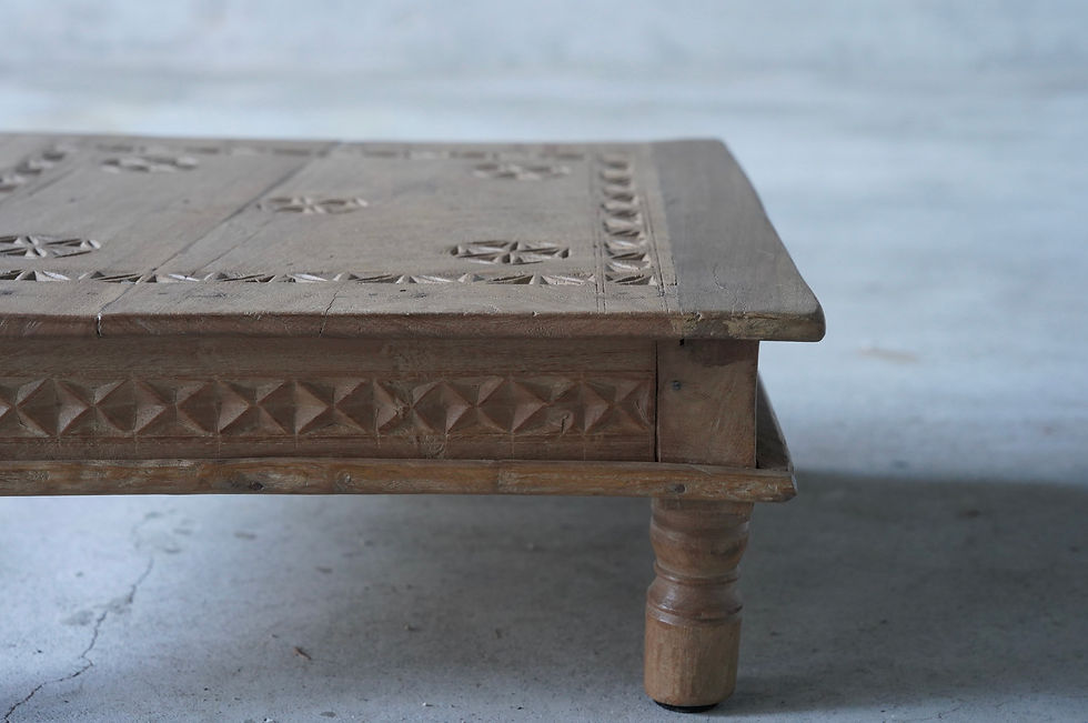サムネイル： India tribal antique low  table ②