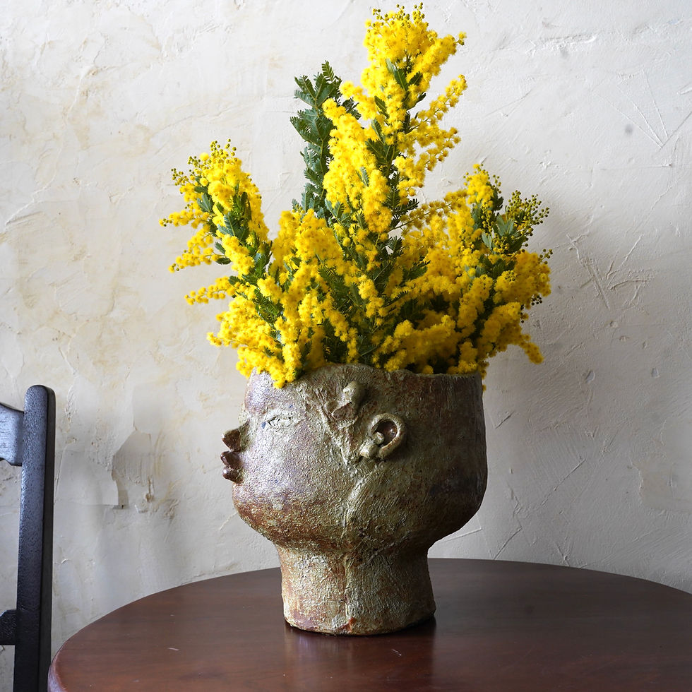 サムネイル： ヴィンテージ 作家物 陶器製花器