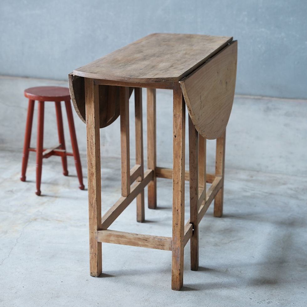 サムネイル： ベトナム ヴィンテージ 木製バタフライテーブル