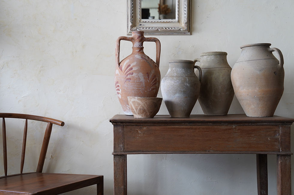 サムネイル： Antique Anatolian terracotta jug from Turkey ①