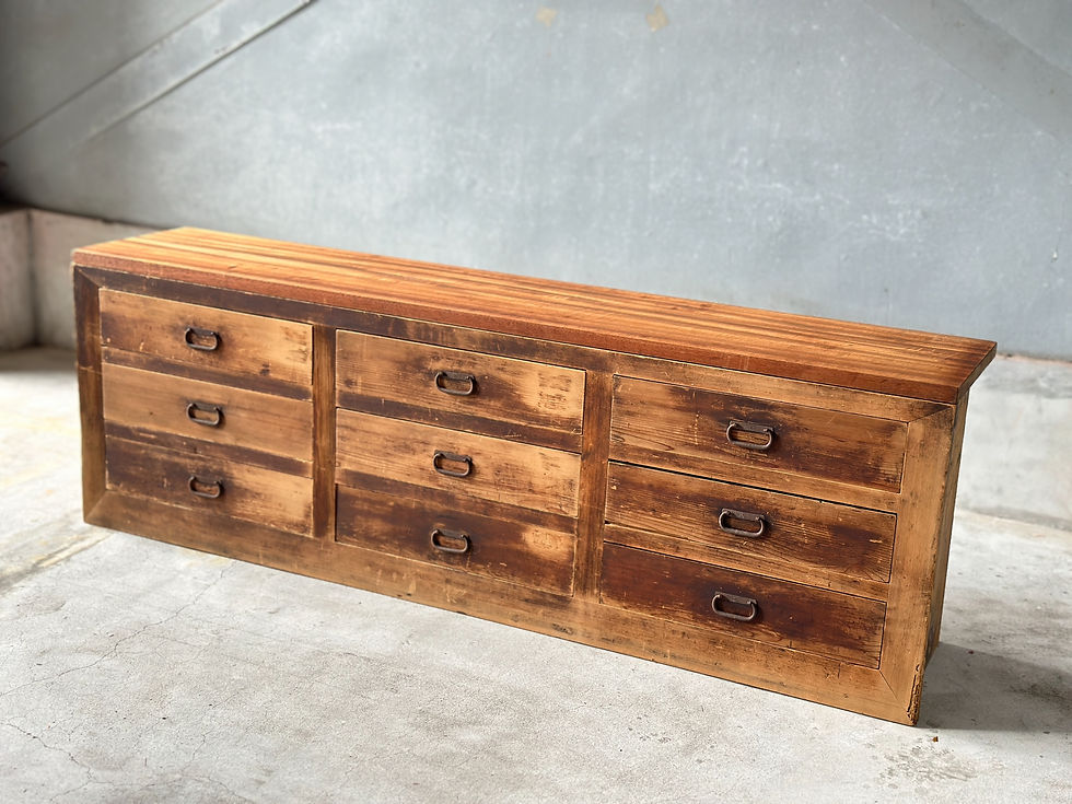 サムネイル： Japan old wooden lowbord