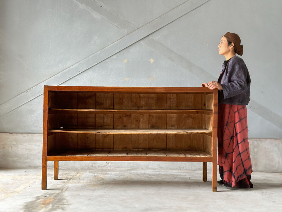 japan vintage open cabinet