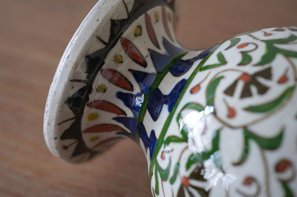 サムネイル： Turkish vintage hand paint flower pot①