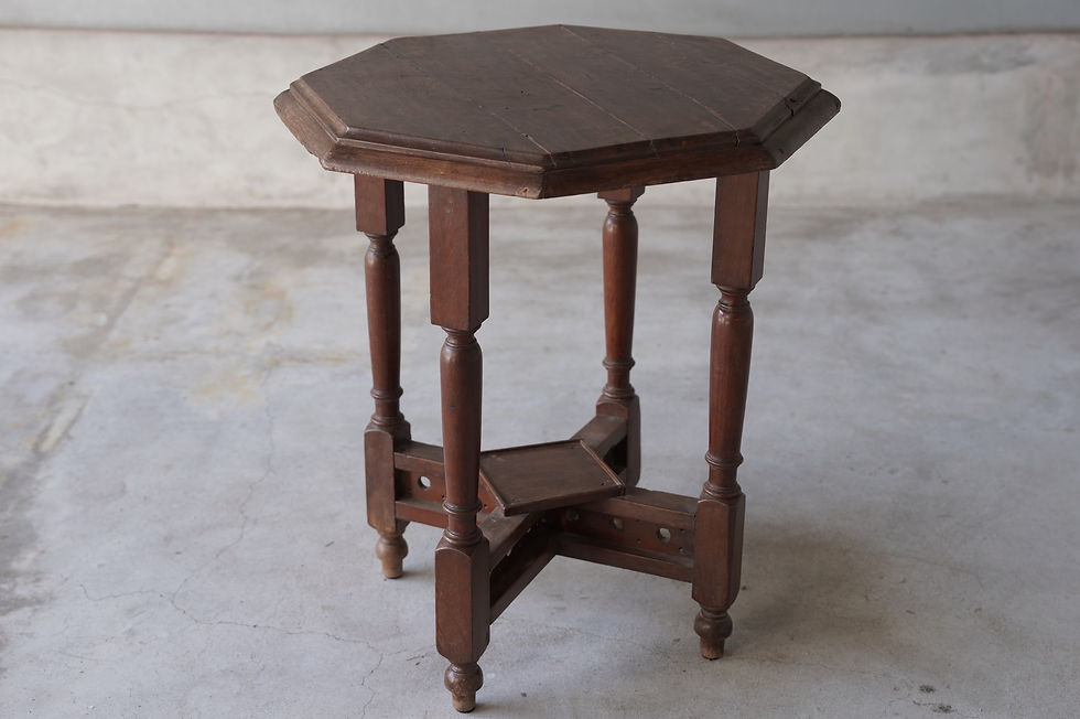 サムネイル： india antique coffee octagonal table