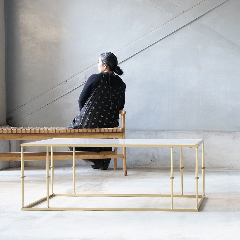 サムネイル： India handmade iroflame marble top center table
