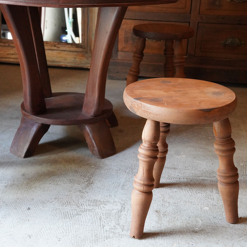 サムネイル： ベトナム ヴィンテージ 丸スツール