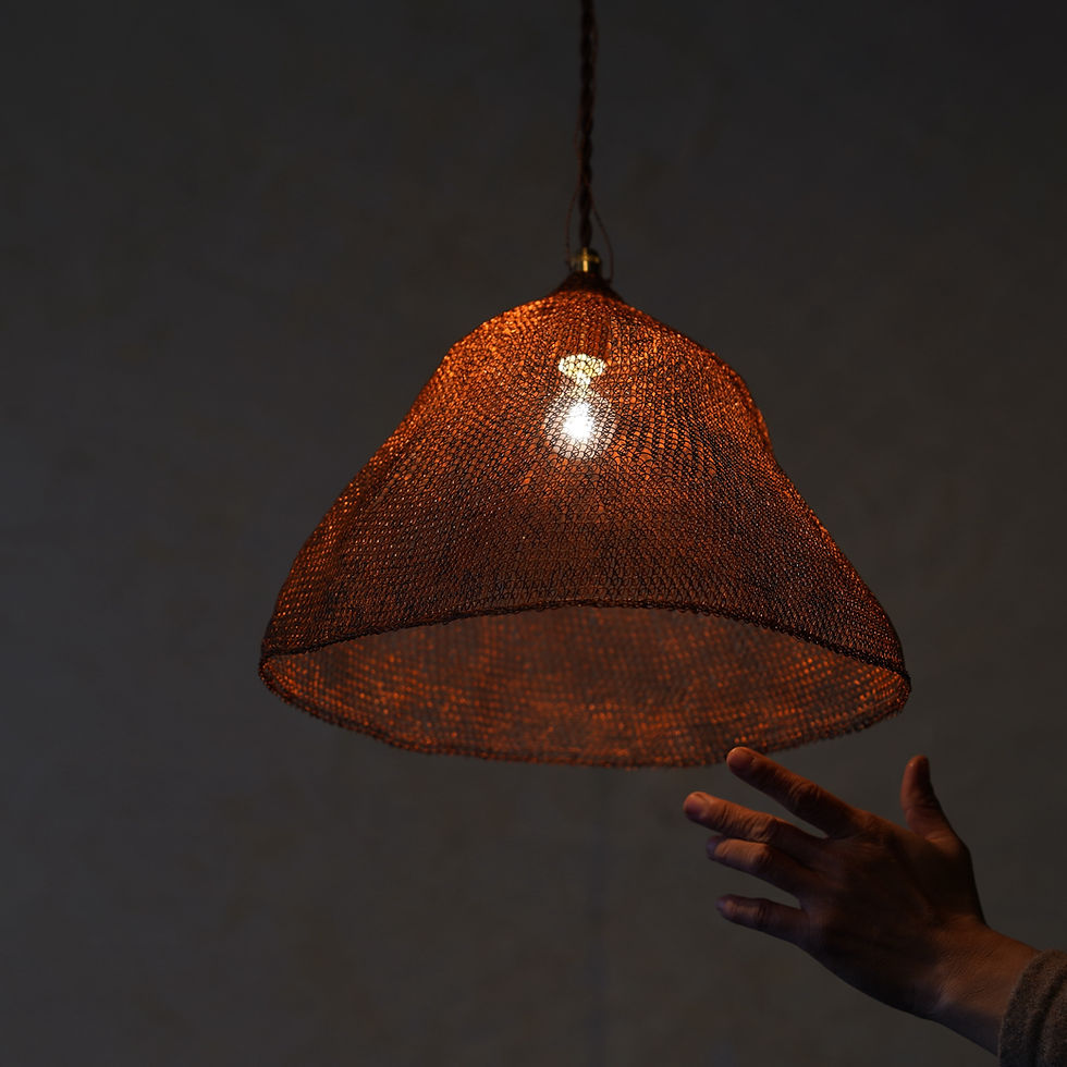 サムネイル： Indonesian handmade copper pendant light