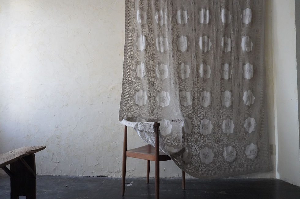サムネイル： Turkish vintage Hand-knitted lace fabric②