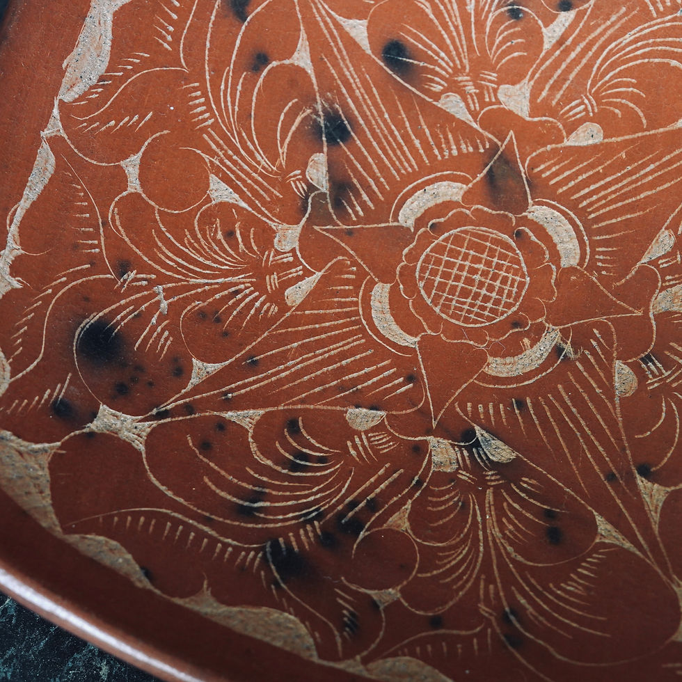 サムネイル： Java, Indonesia Handmade vintage deadstock terracotta plate A